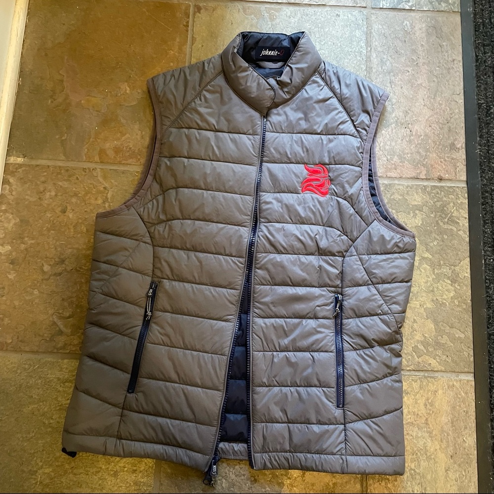 johnnie-O Grey Nano Puffer Vest Size Small